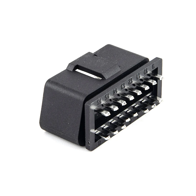 16-pinowe męskie złącze samochodowe OBD2 gniazda Adapter obd narzędzia diagnostycznego złącze wtykowe OBDII 12V