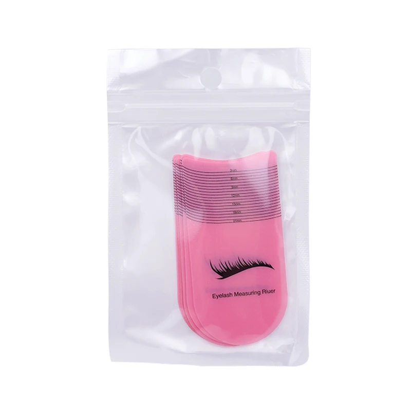 5/10PCS Wimpern Länge Mess Lineal Tragbare Augenbraue Weiche Kunststoff Lineal Make-Up-Tool Wimpern Verlängerung Wachstum Zubehör