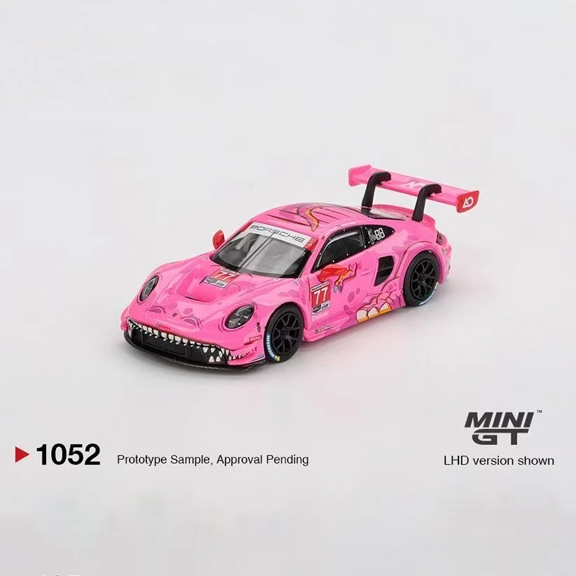 MINIGT 1:64 911 GT3 R 77 Modellino Auto in Lega Rosa Tyrannosaurus Rex 1052