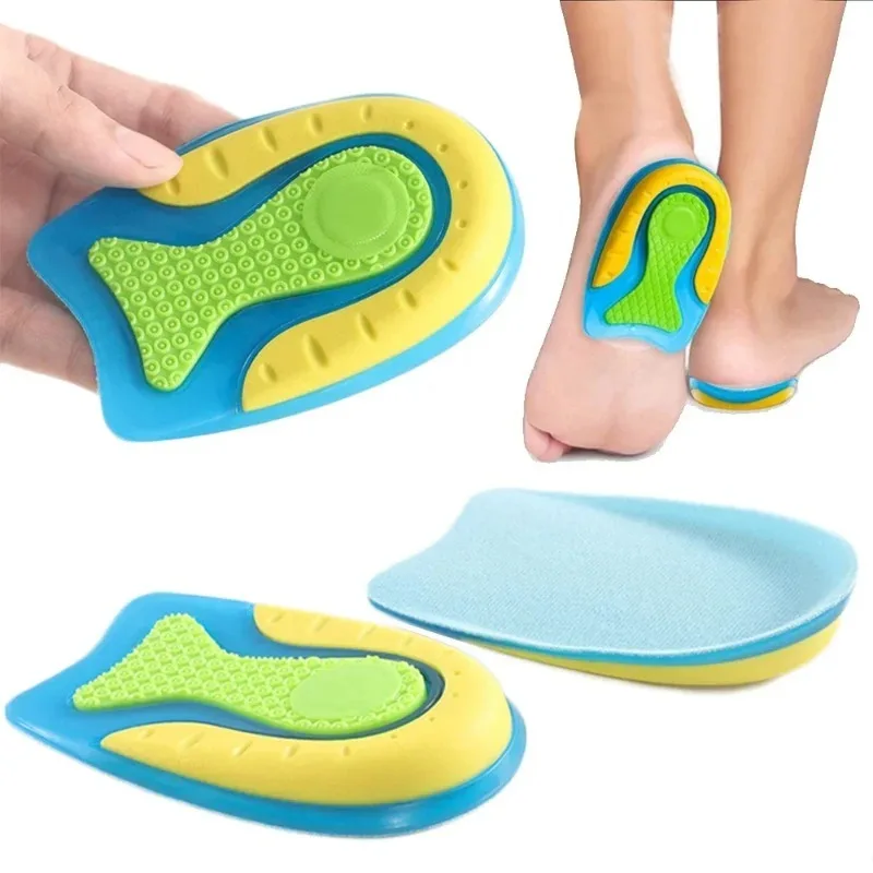 Silicone Gel Heel Cup Insoles Arch Support Foot Cushion Relief Heel Spurs Plantar Fasciitis Pain