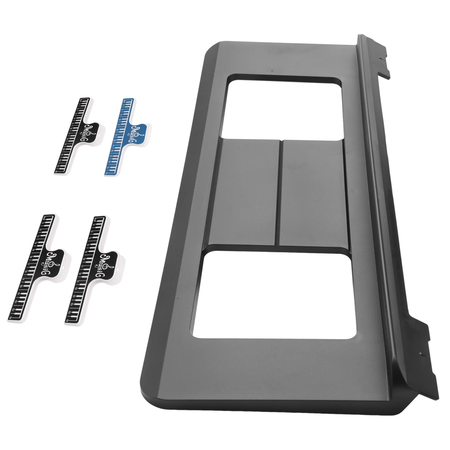 ABME New Music Stand Compatible with Numerous for Models of Music Keyboard,Keyboard Stand Sheet Music with 4 Music Clip