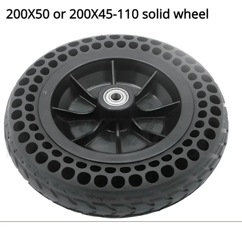 8 Inch 200x50 200x45-110 Solid Tyre with Plastic Hub for Electric Scooter Wheelchair No Inflation Part  Whole Wheel Durable 8mm