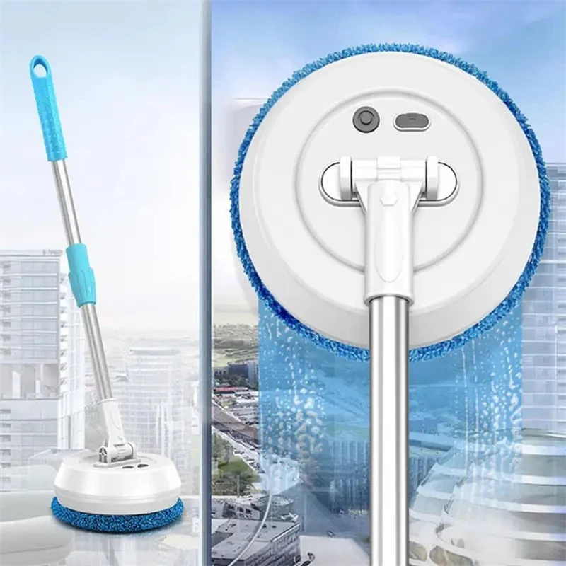 Wireless Electric Spin Mop Cleaner Automatic 2 in 1 Wet & Dry Home Cleaner Car Glass Ceiling Door Windows floor scrubber machine