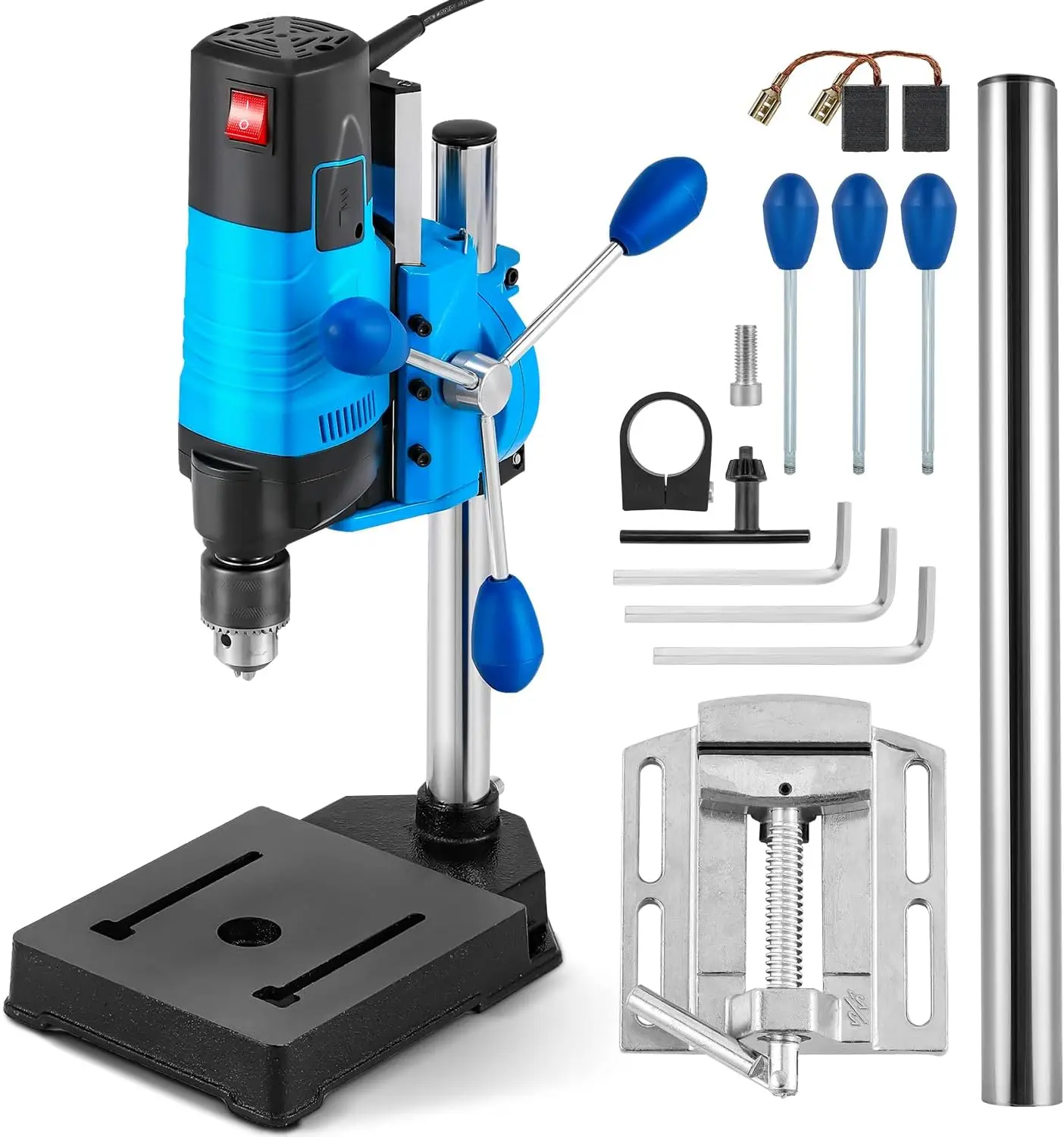 

Mini Benchtop Drill Press, 6 Variable Speed Drilling Machine for Craft and Home Improvement, 1200W Electric Drill Press 2800RPM