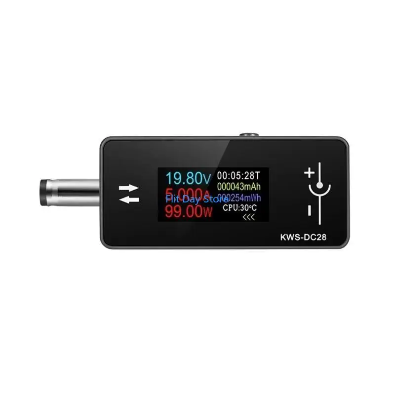 

F92c напряжение Ammeter 0.96inch Color Display DC5.5x2,5 Интерфейс-тестер измеритель мощности 4-30 В 0-12A 0-360W Цифровой