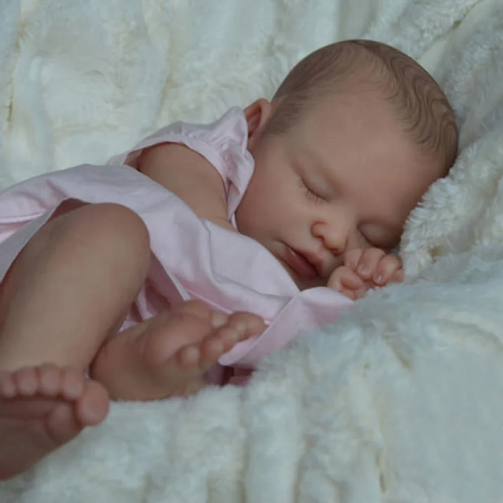 20Inch Reborn Doll Kit Avelee Popular Sleeping Baby Lifelike Unfinished Unpainted Doll Parts with Cloth Body and COA view 6