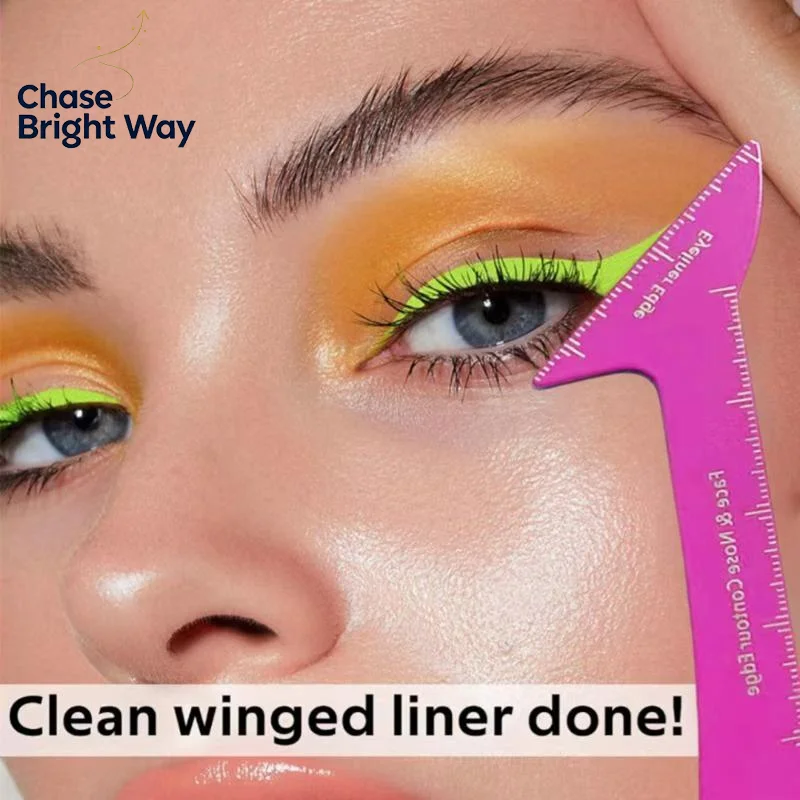 Multi Functional Eyeliner Stencil Reusable Wing Tip Guide Makeup Tool for Smooth Cat Eye Drawing Experience