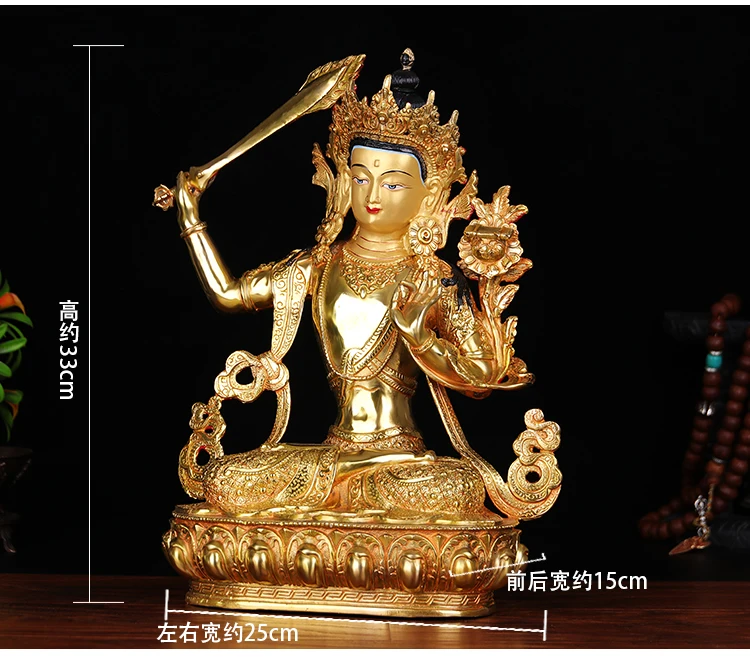 GOOD Buddhist utensils Buddha figure HOME efficacious Talisman House Protection- 33CM large Tibetan Bodhisattva