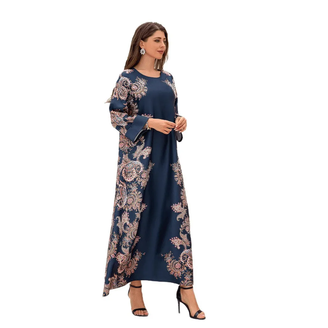 

Amazon, Middle Eastern Muslim Robe Print Hot Diamond Saudi Dubai, Abaya Dress Abaya Cw01194
