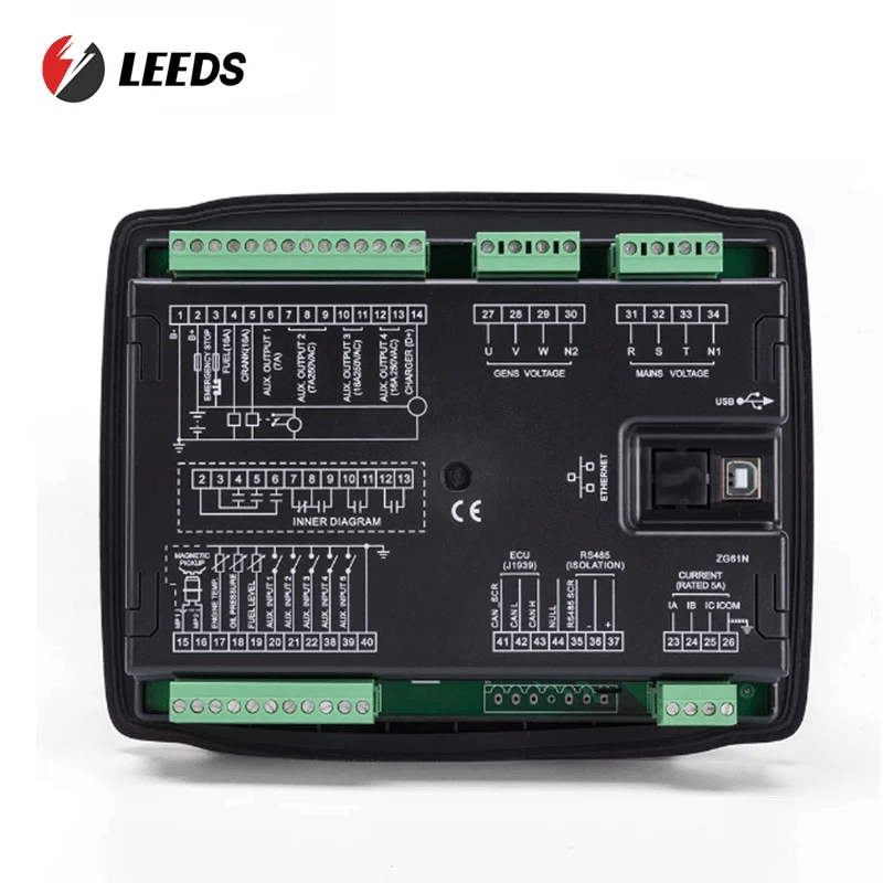 Imagem -04 - Smartgen Original Painel Controlador Gerador Genconjunto Módulo de Controle Automático 6120n Hgm6120