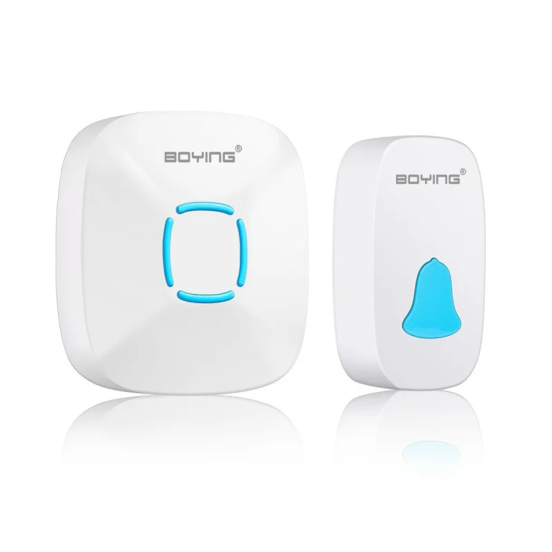 Wireless Doorbell 1 Receiver 1 Transmitter Waterproof Door Chime No Drill Home Pager Alarm Elderly Disabled