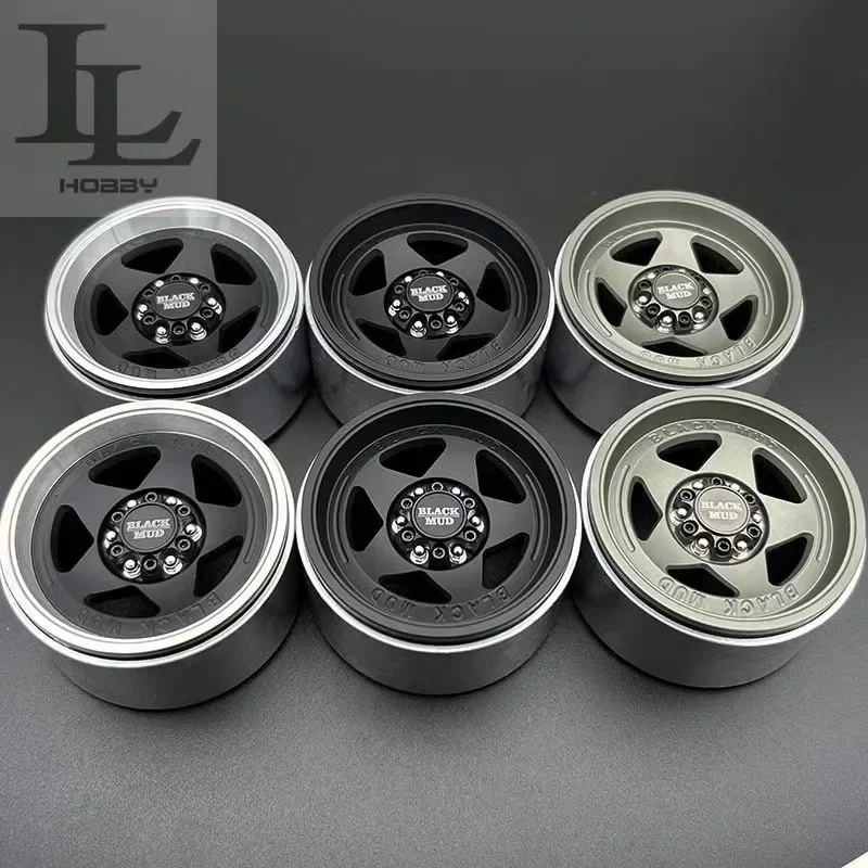 2 Pair 1.9/2.2 Inches Metal Wheel Hub for 1/10 RC Crawler YIKONG TRX4 Land Rover Defender