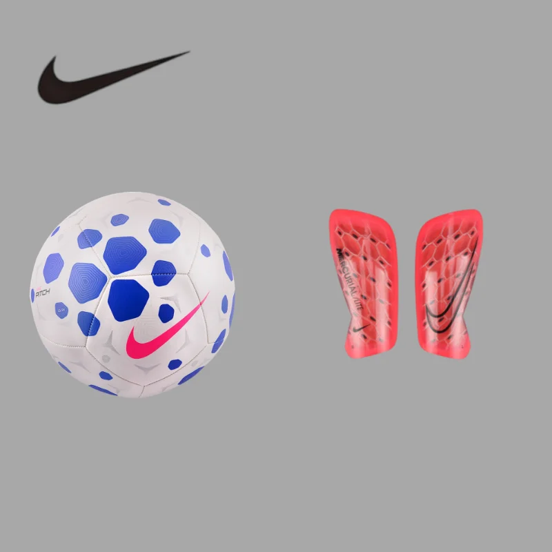 

Nike Anti Slip Outdoor Pack No.5 Soccer Ball With M Size Grass Field Fixed Shin GuardsHV6249-103+DN3611-636