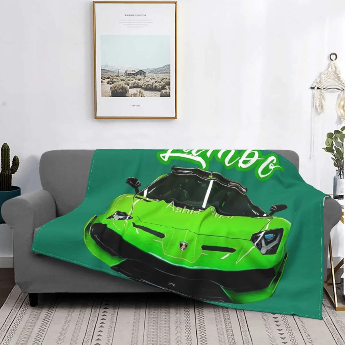 

Lambo Lamborghini Car Soft Blanket Throw Blanket for Living Room Bedroom Bed Sofa Picnic Hiking Leisure Napping