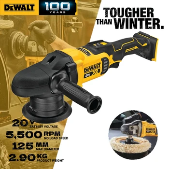 DEWALT 무선 가변 속도 랜덤 궤도 광택기, 브러시리스 모터, 자동차 뷰티 왁싱 연마기, DCM848, 125mm