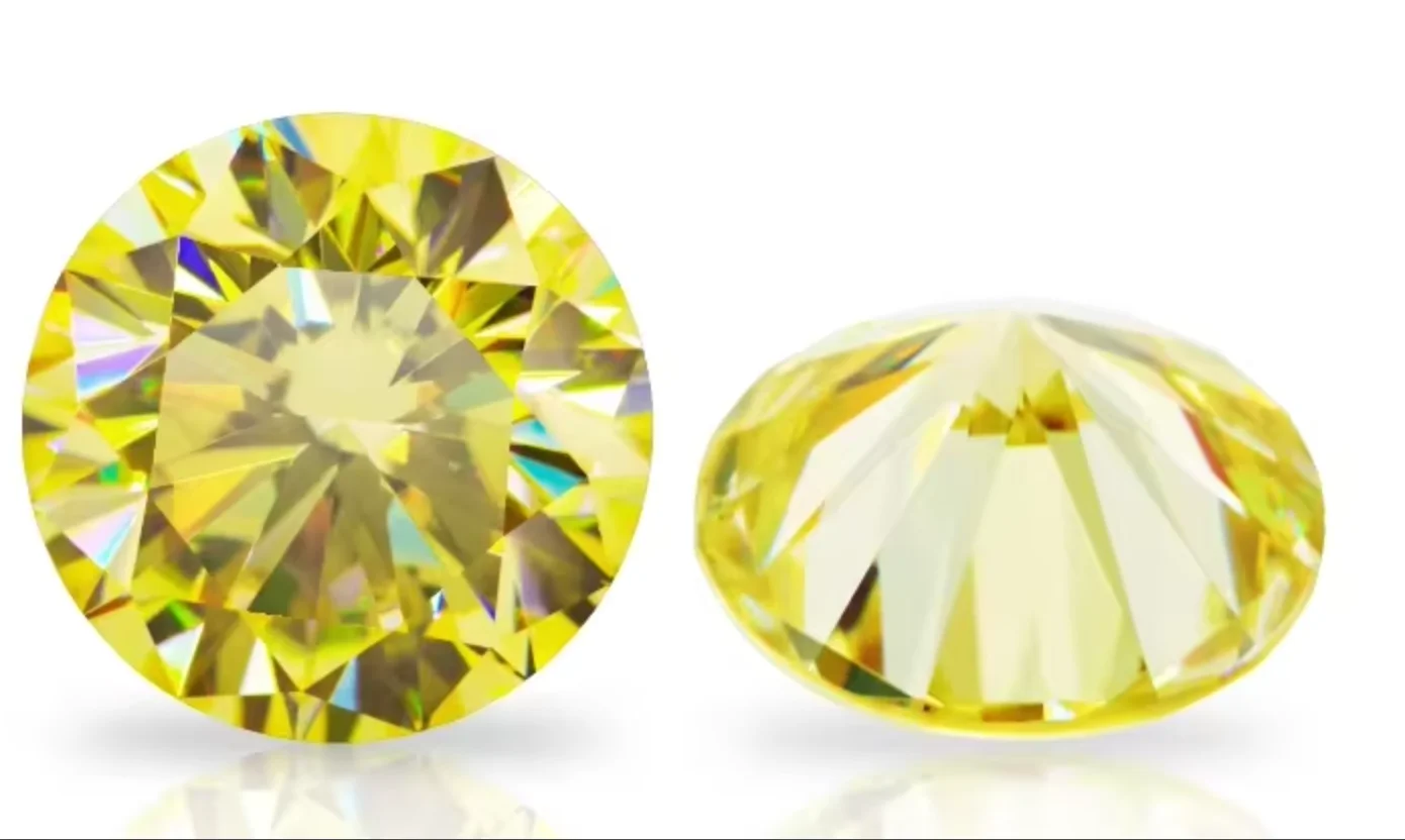 Joyería de piercing personalizada con moissanita de color amarillo limón, hecha a medida, con titanio G23, grabado con el nombre o texto deseado, y disponible en diferentes tamaños para piercing en la hélice, el trago o la nariz.