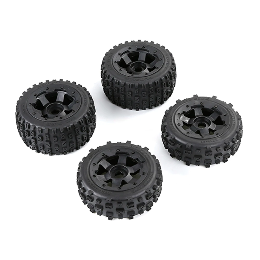 Off-Road-Auto-Set für Vorder- und Hinterreifen für 1/5 HPI ROFUN Baja Truck, Ersatzteile, Schwarz