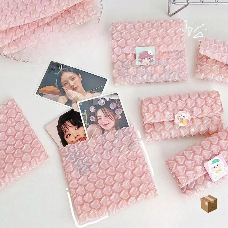 Heart Shape Air Bubble Envelope Bag Shockproof Foam Shipping Packaging Pouch Anti-break Fragile Protective Mailing Bubble Bags