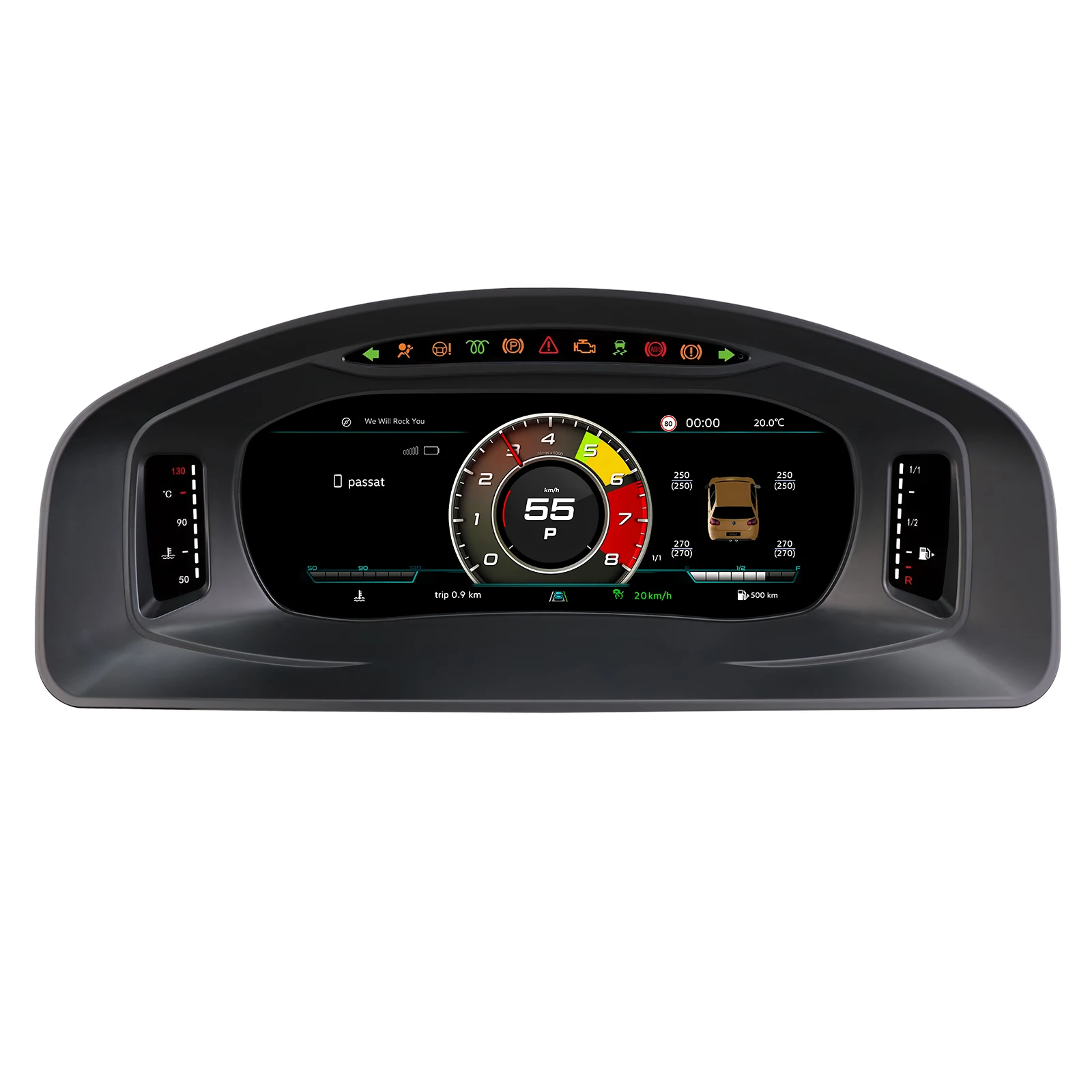 Image of Hizpo 10,25 Zoll Auto LCD Digital Armaturenbrett-Kombiinstrument für Volkswagen Multivan T5 2008-2015 – Modifiziertes Autoradio-Instrumentenpanel, Cockpit-Cluster-Instrumentenanzeige, Tachometer-Set,