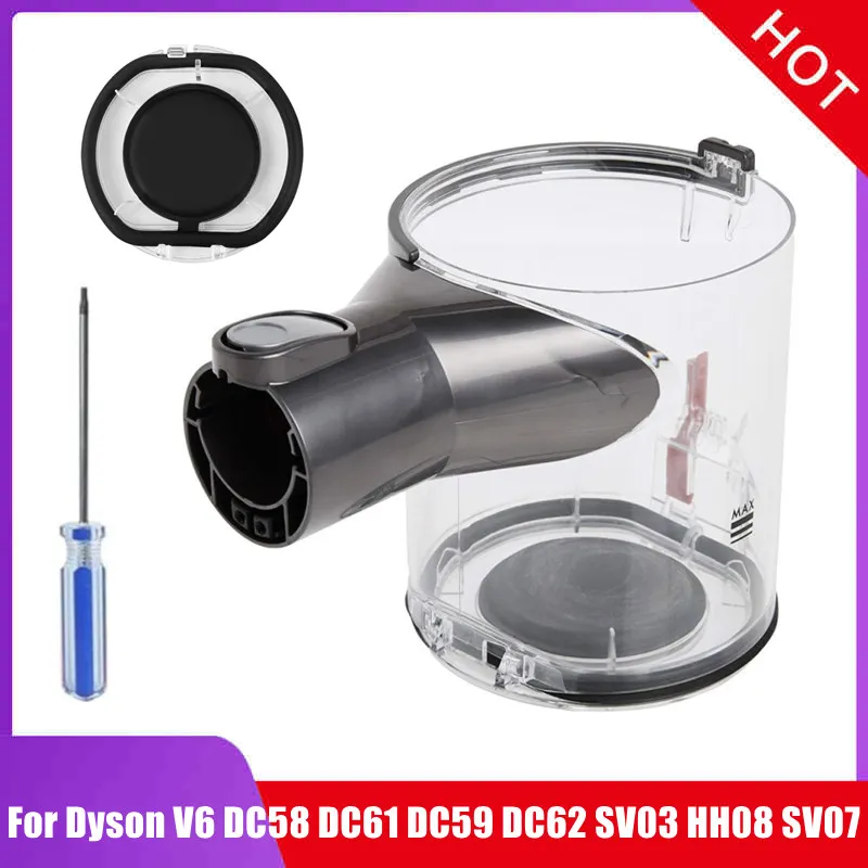 Dust Bin Assembly/Dirt Cup dust bin lid Accessories for Dyson V6 DC58 DC61 DC59 DC62 SV03 HH08 and SV07 dust bucket Parts