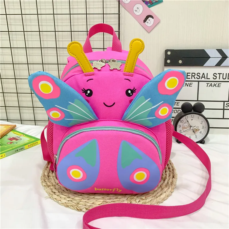 New Fashionable Girls Princess Kindergarten Backpack Cute Butterfly Children School Backpack Cartoon Lightweight Kids Shoulder B