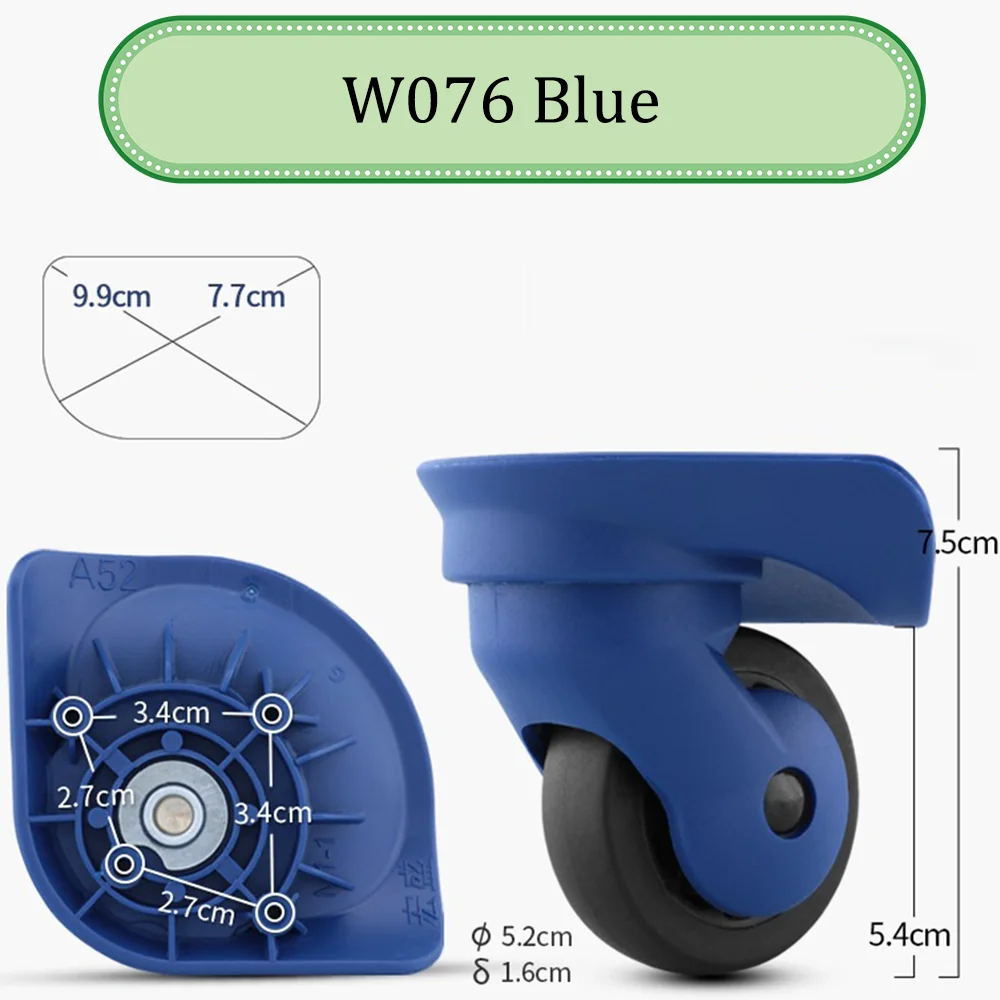 Universal roda carrinho caso, substituição polia da bagagem, deslizando rodízios, resistente ao desgaste, reparação, apto para Hongsheng W076