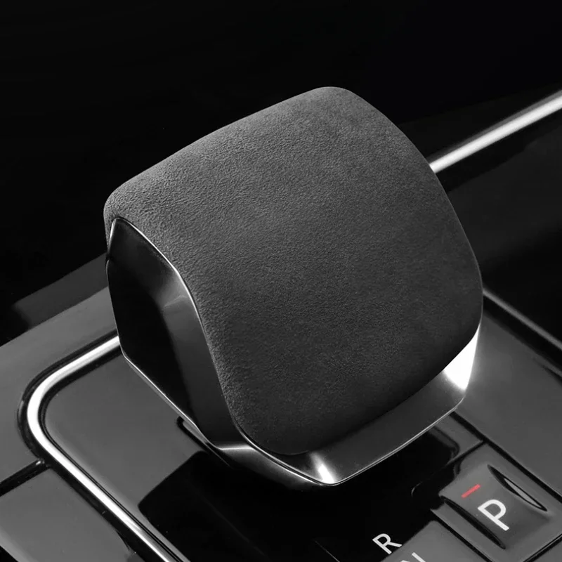 

Italian Suede Car Gear Shift Knob Cover For Land Rover Discovery 5 RANGE ROVER Sport 2023 Velar For Jaguar XFL F-PACE 2024 2025