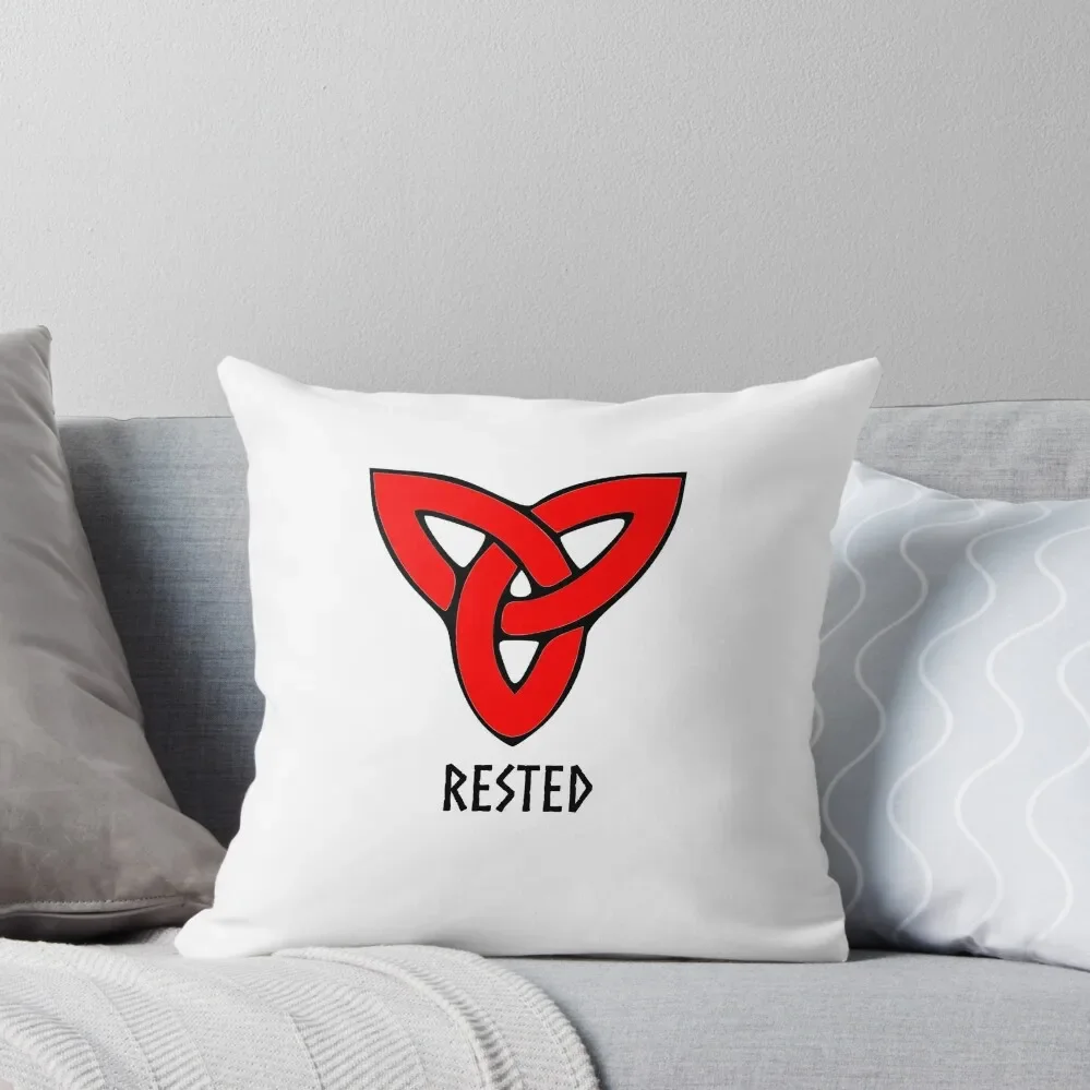 

Rested (Black Font) Throw Pillow Pillows Aesthetic Christmas Pillows Custom Cushion Sitting Cushion