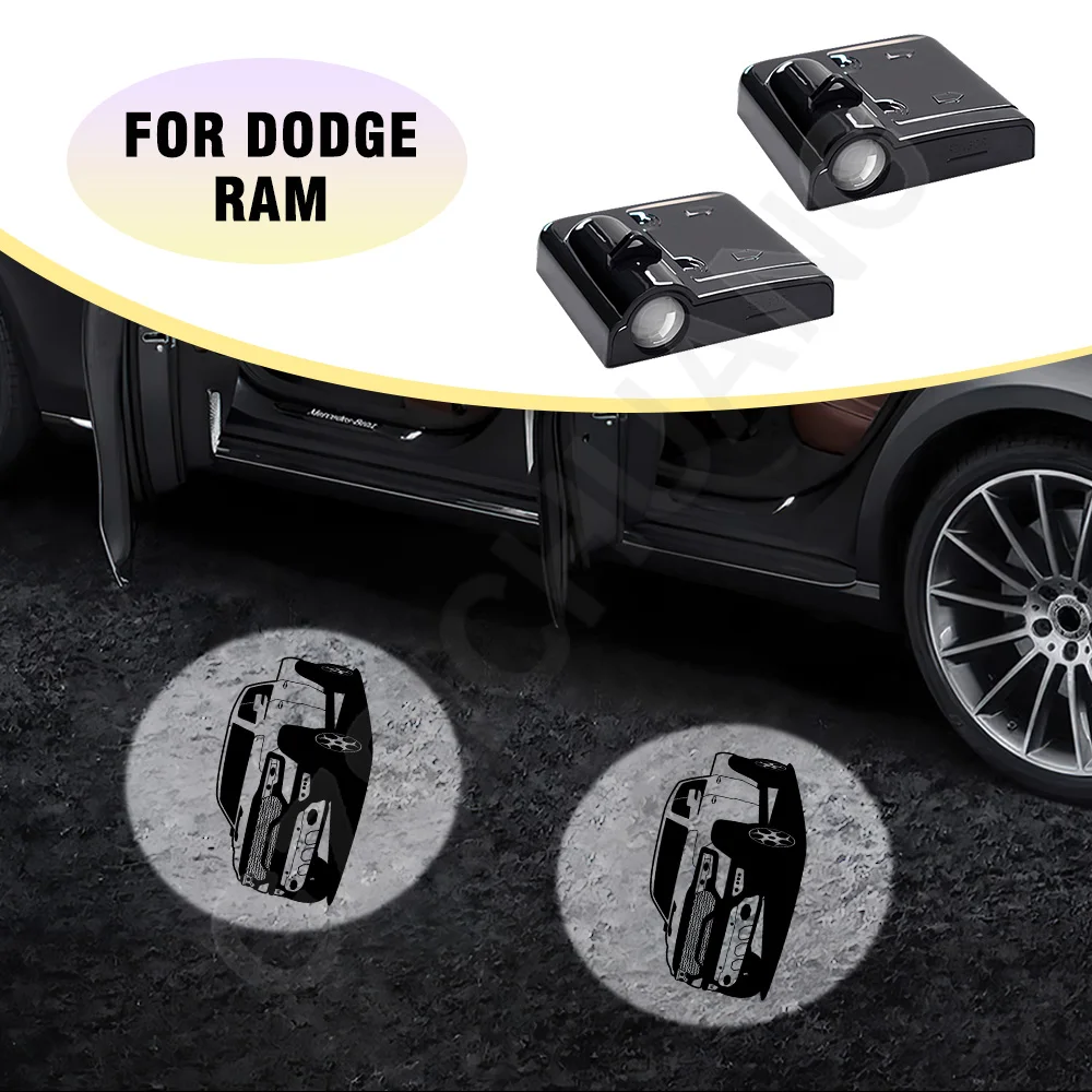 

Car Door Welcome Light LED Logo Door Projection Light For Dodge Ram 1500 2500 3500 2019 2020 2021 2022 2023 2024 Car Accessories