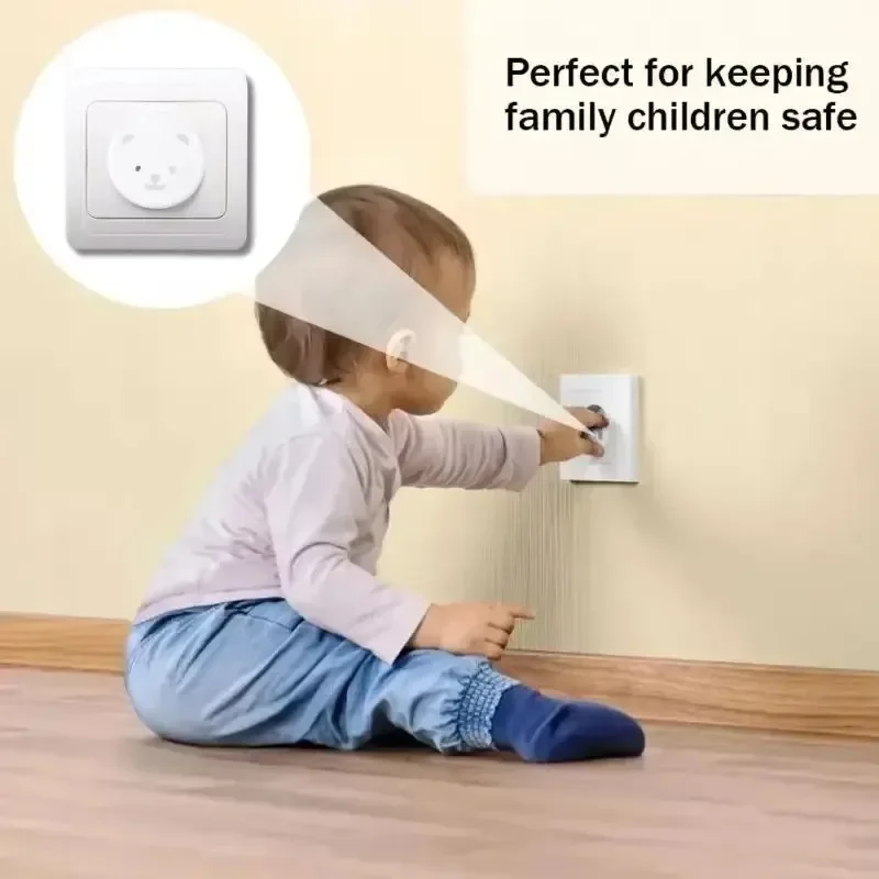 White Electrical Safety Socket Protective Cover Baby Care Safe Guard Protection Children Anti Electric Shock Rotate Protectors