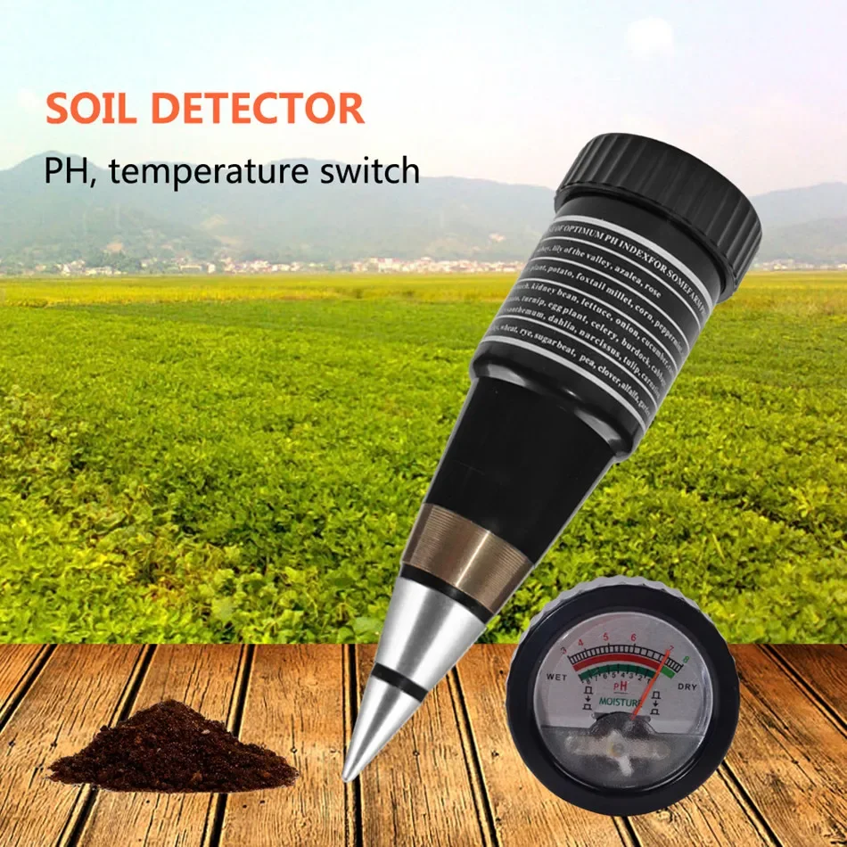 

High Sensitivity 2 in 1 Pen Type PH Meter Soil Acidity Meter Soil Moisture Monitor for Garden PH Tester Hygrometer