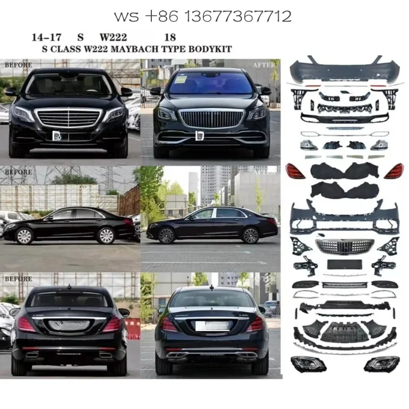 

Factory hot salesFor for S Class W222 Pre to LCI 14-17 to 18-20 Mbach Upgrade Facelift Conversion New Bumper Bodykit