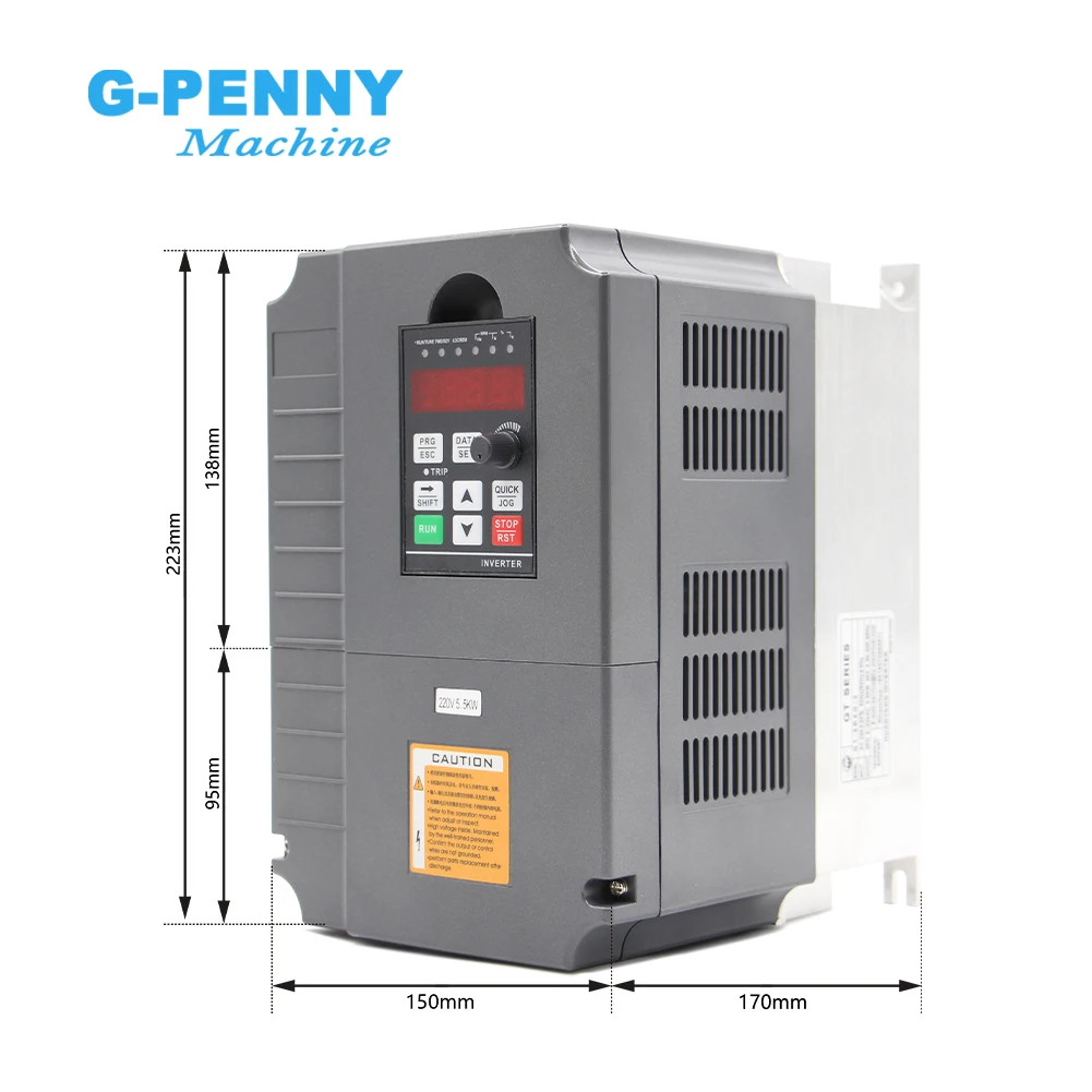 Imagem -02 - Vfd Inversor Variável do Vetor da Movimentação de Frequência 380v Vfd 1p 3p Entrada 3p Controle de Velocidade do Motor do Motorista do Eixo da Saída hy gt 220v 5.5kw