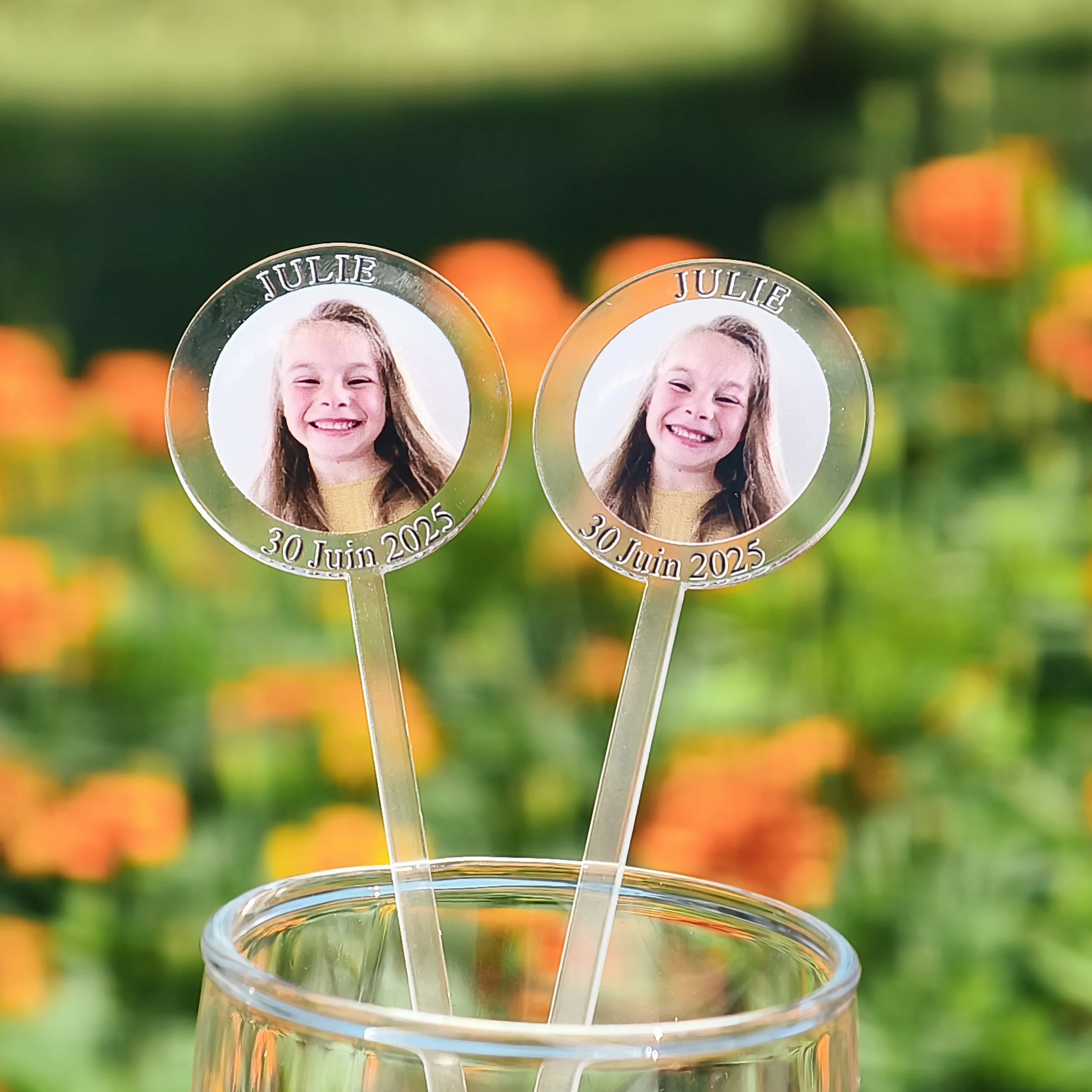 

UV Custom Photo Drink Stir Wedding Gift Table Decoration Personalized Cocktail Stirrers Acrylic Party Drink Stirs