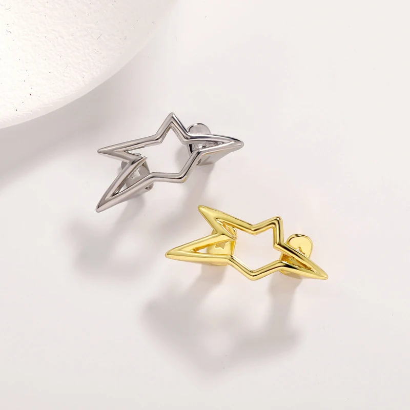 Y2K Cyber Punk Glossy Geometric Star Pentagram Tooth Caps Irregular Christmas Accessory Teeth Grillz Jewelry for Women And Men