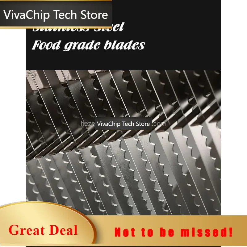 VivaCTAdjustable Thickness Electric Bread Slicer For Bakery Restaurant Food Shop Automatic Slicer Bread Cutting Bread Stainless