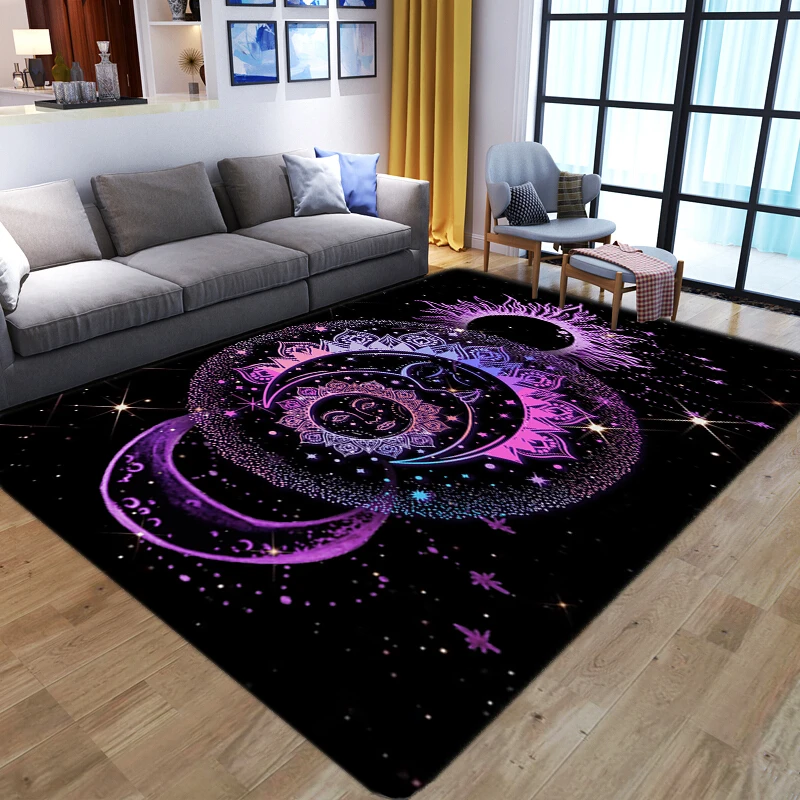 

Dreamlike Sun Moon Carpets For Home Living Room Non-slip Bath Floor Mat Bedroom Bedside Decoration Lounge Rug Kids Paly Area Rug