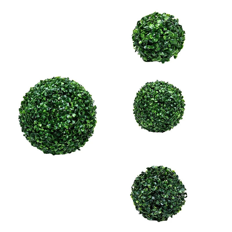 

Greenery Balls Faux Boxwood Green Round Balls No Trimming Artificial Topiary Balls Table Decoration For Home Outdoor