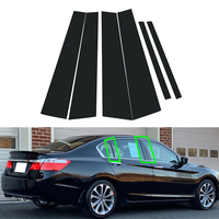 6Pcs Car Window Door Pillar Posts Trim Sticker For Honda Accord Sedan 2013 2014 2015 2016 2017 Auto Parts Exterior Decor Cover