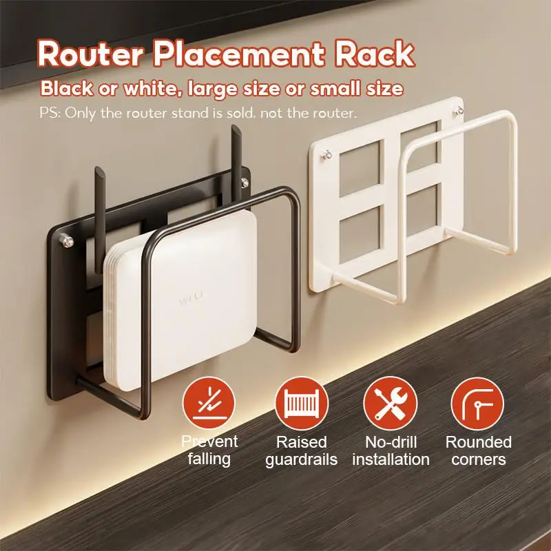 @*Wall Mount Set Top Box Bracket No Drilling Stable Shelf for WiFi Routers Modem Small Gadgets Living Room Office