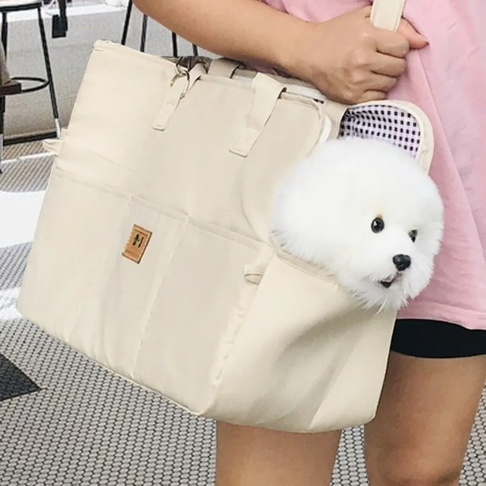 

Портативная переноска для животных с ремнями безопасности, дышащая, нескользящая, для собак, мягкая сумка-переноска для кошек на плечо, для использования в автомобиле