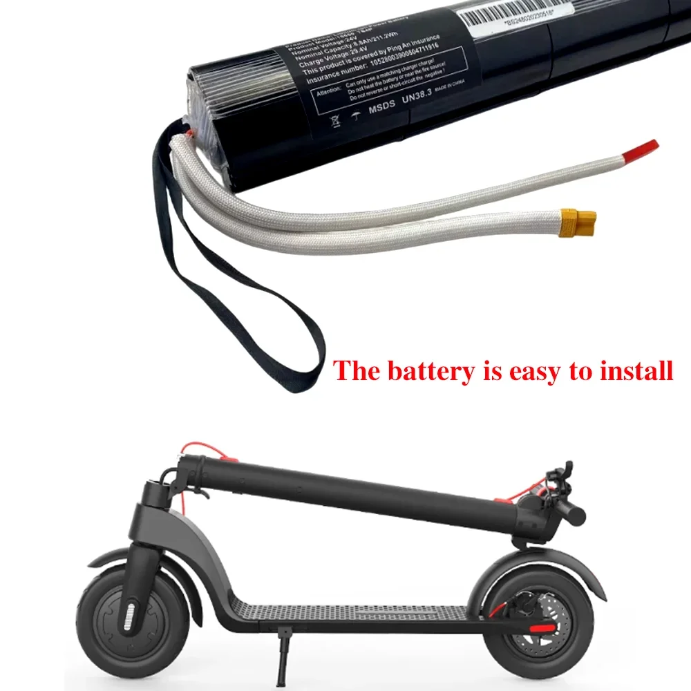 36V 7800mAH Carbon Faser Elektrische Roller Lithium-Batterie Carbon Faser Roller Carbon Faser Batterie Mit XT30 + JST