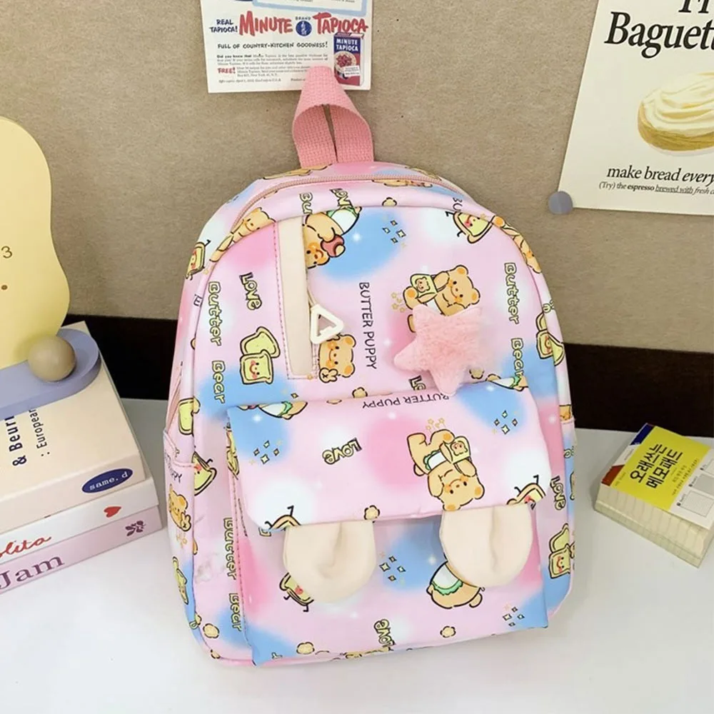 

High Quality Nylon School Bags Bear Large Capacity Backpack Kids Backbag Student