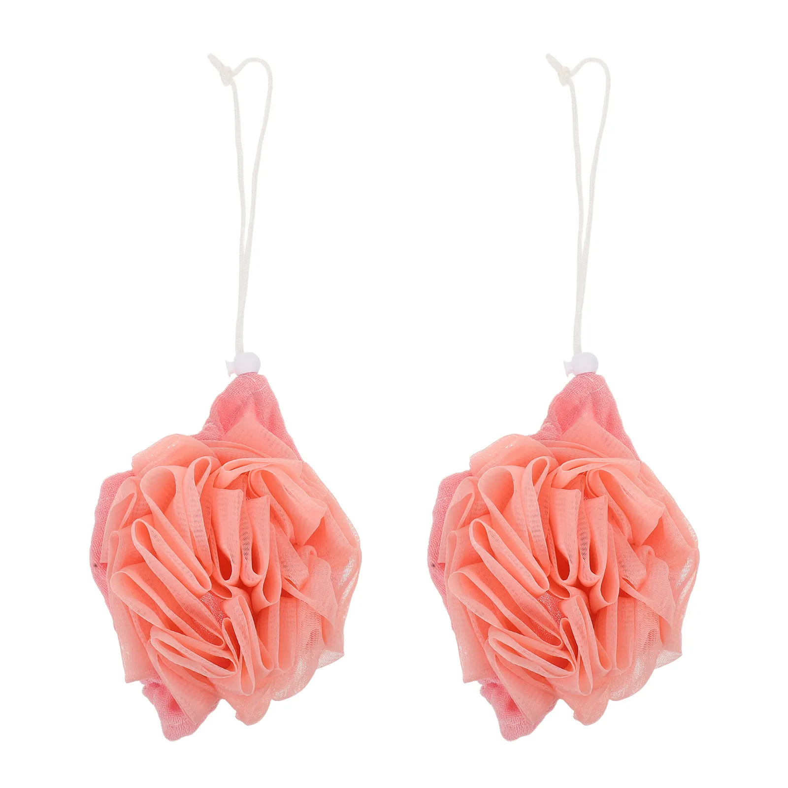 Bath Loofah Shower Sponge 2 Pack Soft Mesh Exfoliating Body Scrubber with Hanging Loop Bathroom Essential