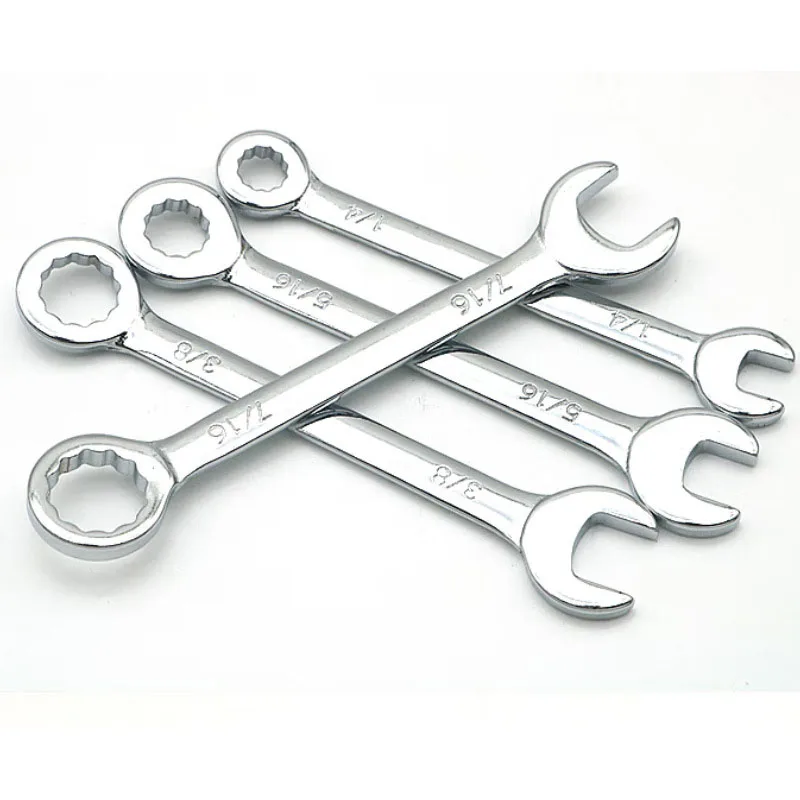 MINI  British Wrench Set CR-V Alloy Rustproof Small Open Box End Combination Wrench Easy To Store British Type Wrenches