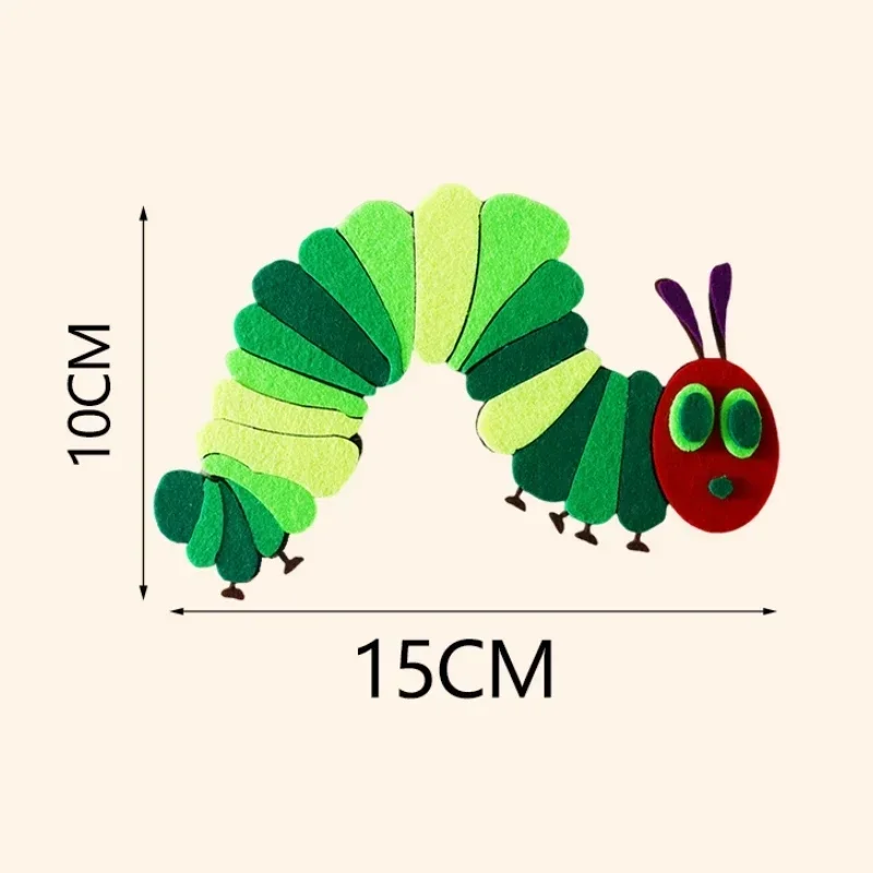 Neu auf Lager hungrige Raupe Leistung Requisiten Filz Spielzeug Englisch Bilder bücher Lehrmittel offene Klassen Geschenke Spielzeug
