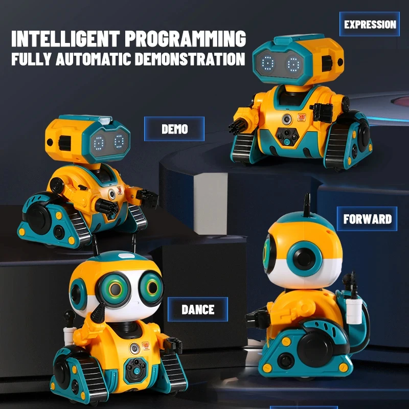 Smart Robot Interactive 2.4G Remote Control Intelligent Induction Dance Music Sensing Robotic Toys for Children Birthday Gifts