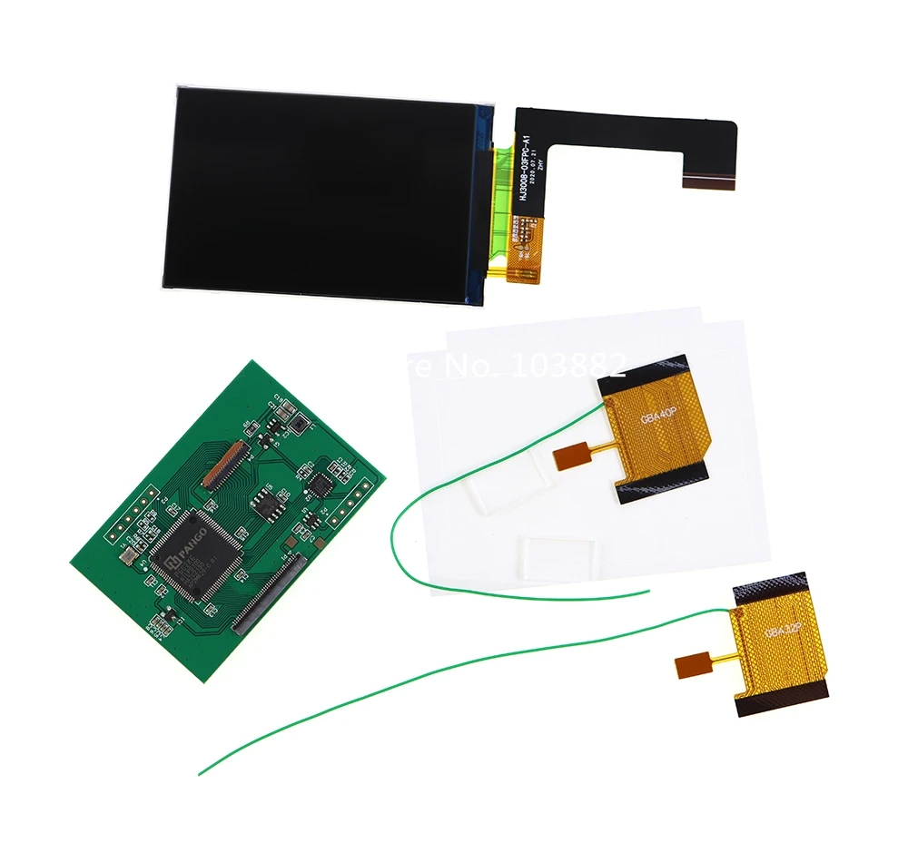 V2.0 IPS LCD Screen For GBA Highlight Brightness LCD screen For GBA Cut-free shell No welding Original Size Screen