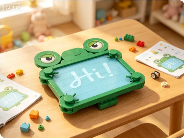 Hot selling MOC creative frog tablet toy model, the best for extracurricular entertainment and holiday gift giving for students