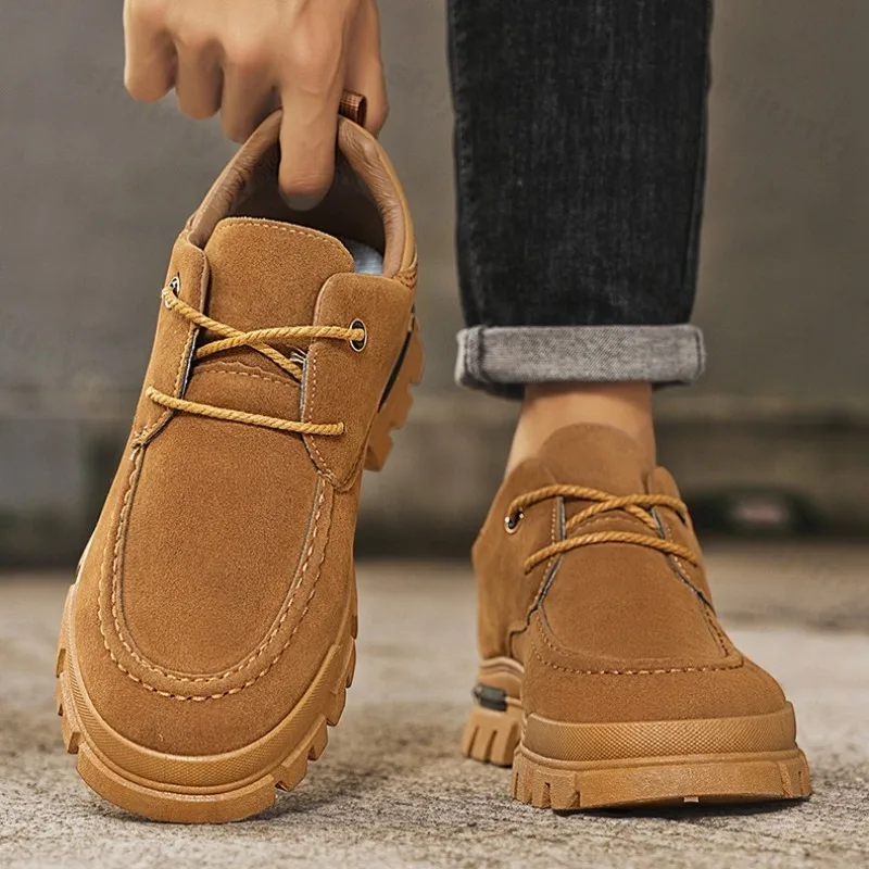 

2025 Autumn New Men's Fashion Retro Design Casual Thick Soled Shoes Outdoor Sports Low Top Comfortable Non Slip Chunky sneakers